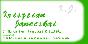 krisztian janecskai business card